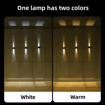 Светодиодный солнечный садовый светильник, водонепроницаемый, наружный, регулируемый угол освещения, настенный светильник, балкон, лестница, ограждение, энергосберегающие лампы солнечного света Warm and White