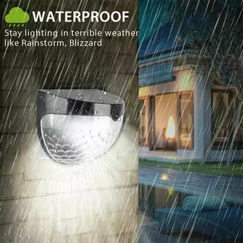 Светодиодный солнечный свет, уличные настенные светильники, энергетические садовые лампы, водонепроницаемая солнечная лампа для забора, рождественское украшение, гирлянда, светодиодный светильник 1Pcs