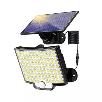 Светодиодный солнечный свет, уличный водонепроницаемый настенный светильник с датчиком движения для патио, гаража, двора 2no remote control