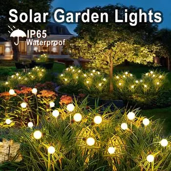 Светодиодный солнечный светильник 10LED Firefly Газонный светильник качающийся на ветру Вилла Балконный светильник Уличное украшение сада Ландшафтные светильники