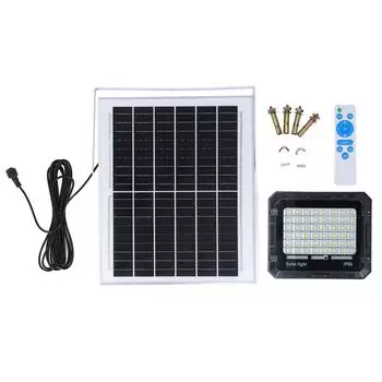 Светодиодный солнечный светильник 48 светодиодов 200 Вт 2000 лм 10000 мАч аккумулятор IP66 водонепроницаемый от заката до рассвета солнечный прожектор