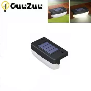 Светодиодный солнечный светильник для лестницы, водонепроницаемый уличный сад, проход, двор, терраса, ограждение, ступенька, ландшафтный светильник белый