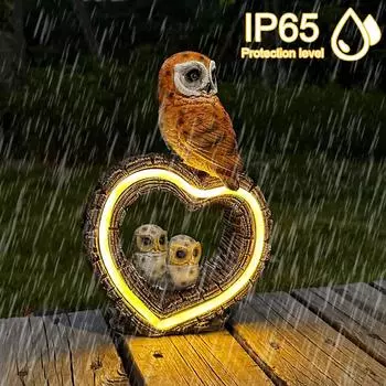 Светодиодный солнечный светильник для животных, милый садовый светильник для кошек, смоляная лампа для ландшафта в виде белки, креативный светильник для скульптуры кошки для дома, патио, двора, газона