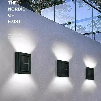 Светодиодный солнечный светильник на крыльце, уличный светильник для дорожек, водонепроницаемый светильник для забора, садовая вилла, внутренний двор, парк, освещение, орнамент