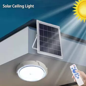 Светодиодный солнечный светильник, уличный светильник IP67, водонепроницаемый, с солнечными панелями, коридор, двор, внутренний потолок, солнечный светильник