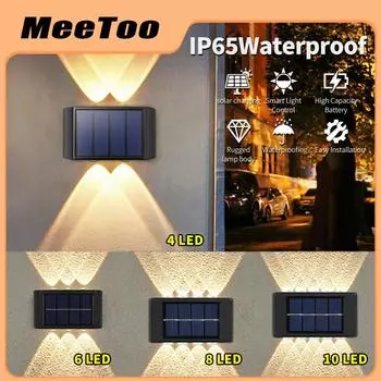 Светодиодный солнечный уличный фасадный настенный светильник, супер яркий водонепроницаемый наружный настенный светильник для украшения забора балкона и сада