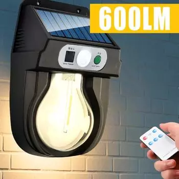 Светодиодный солнечный уличный водонепроницаемый садовый светильник с тремя режимами работы, декоративный настенный светильник для сада, бытовой настенный светильник из вольфрамовой проволоки 0-5W