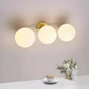 Светодиодный стеклянный настенный светильник Creative White Ball Светодиодный светильник для коридора Вход Гардероб Балкон Спальня Столовая Светильники No bulb