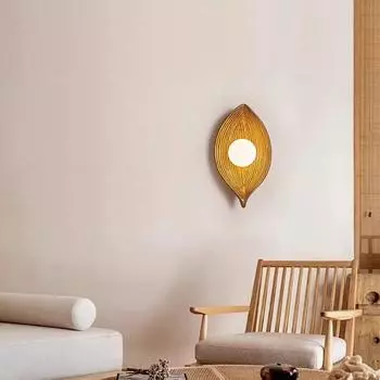 Светодиодный стеклянный настенный светильник, креативное украшение для гостиной, столовой, кабинета, коридора, современного бара, настенный светильник из смолы для спальни Warm White (2700-3500K)