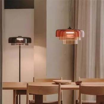 Светодиодный стеклянный подвесной светильник Nordic с эффектом выцветания, декоративный светильник для торта для гостиной, столовой, спальни, кофейного номера отеля, светильники Cool white