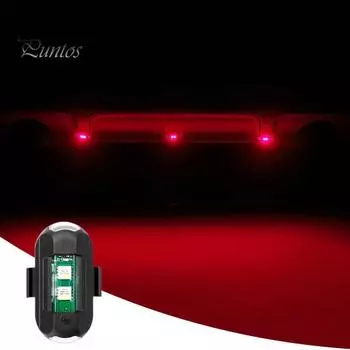 Светодиодный стробоскоп с 7 цветами Несколько режимов мигания Высокая яркость Пульт дистанционного управления Простая установка Светодиодная подсветка салона мотоцикла и автомобиля 1pc