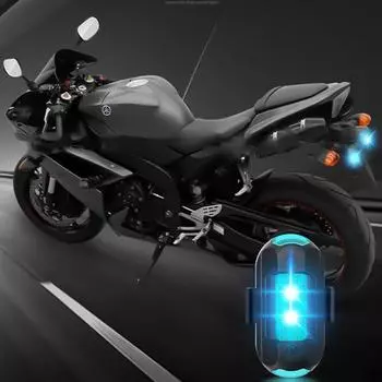 Светодиодный стробоскоп с 7 цветами Несколько режимов мигания Высокая яркость Пульт дистанционного управления Простая установка Светодиодная подсветка салона мотоцикла и автомобиля 1pc