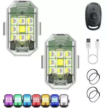 Светодиодный стробоскоп высокой яркости 7 цветов USB перезаряжаемые беспроводные фонари