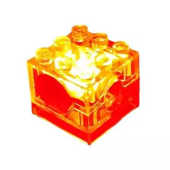 Светодиодный строительный блок без проводки Образовательный Светящийся Сделай сам Прозрачный Развлекательный Кубической формы Декоративный Светодиодный блок Кирпич Детский подарок на день рождения красный