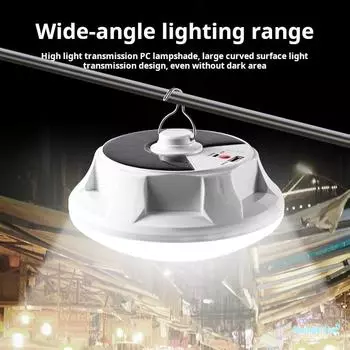 Светодиодный супер яркий летающий дисковый светильник солнечный перезаряжаемый уличный кемпинг водонепроницаемый аварийное освещение 80W-4h белый