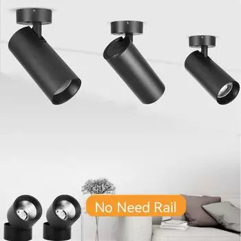 Светодиодный светильник 220 В 7/10/15/40 Вт складной COB светодиодный светильник трековая система светильники домашнее внутреннее освещение настенный светильник для спальни потолочный точечный светильник Black-Cold white