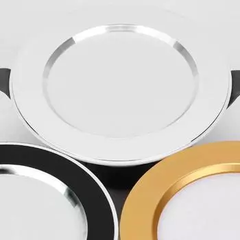 Светодиодный светильник 3 цвета света, встроенные потолочные светильники, прожектор, внутреннее освещение, коридор, спальня, проход, лампа для украшения дома чёрный