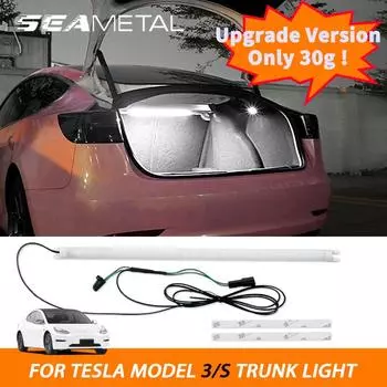 Светодиодный светильник багажника SEAMETAL для Tesla Model 3/S, суперяркая модификация атмосферного освещения, декоративный светодиодный вспомогательный светильник, аксессуары для интерьера белый