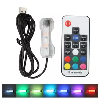 Светодиодный светильник для аквариума Micro Landscape Fish Tank Remote Control Light для средних и маленьких аквариумов с