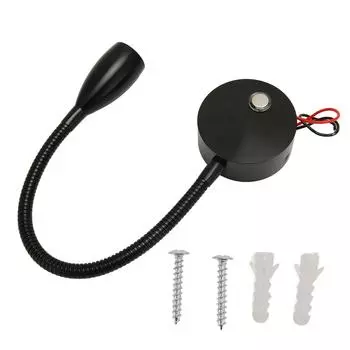 Светодиодный светильник для автофургона на гусиной шее с USB-портом типа C и сенсорным управлением DC12?24 В Мягкий Светильник для Прикроватной Лампы на Автодоме