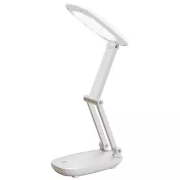 Светодиодный светильник для чтения с регулируемой яркостью, лампа с сенсорным датчиком, USB аккумуляторная настольная лампа, прикроватная тумбочка белый