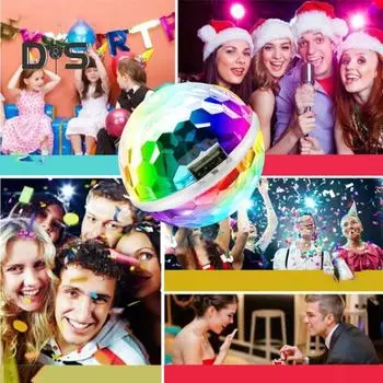 Светодиодный светильник для диско-шара, высокая яркость, Plug-Play, компактный размер, портативный универсальный RGB-светильник для украшения вечеринки A