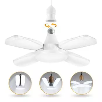 Светодиодный светильник для гаража 60 Вт E27, входное напряжение 165-265 В переменного тока(6500k )