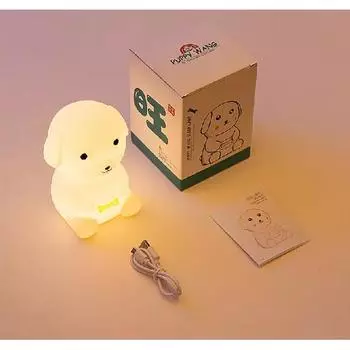 Светодиодный светильник для объятий и щенков, милый ночник для сна, портативный умный сенсорный силиконовый ночник для 3