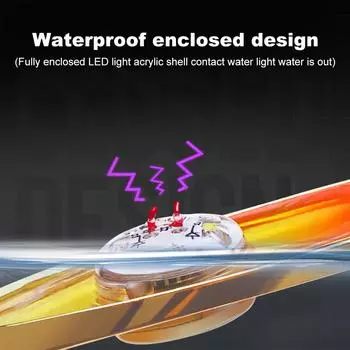 Светодиодный светильник для приманки для рыбалки Водонепроницаемый подводный светильник для приманки в форме глаза Глубокий подводный светильник для рыбалки Аксессуары для рыбалки жёлтый