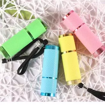 Светодиодный светильник для сушки ногтей розовый/синий/желтый портативный УФ-фонарик гель-лак маникюрный инструмент