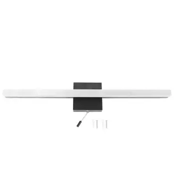 Светодиодный светильник для ванной комнаты 22,4 дюйма 10 Вт 1100 лм с выключателем на цепочке, современный уход за глазами для гардеробной