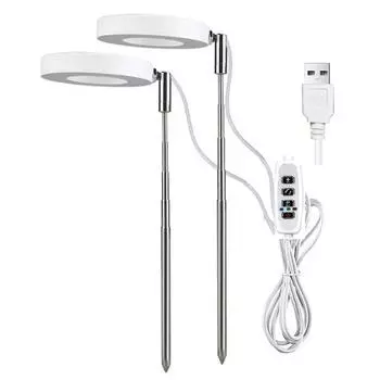 Светодиодный светильник для выращивания растений, прочный, выдвижной, многоразовый, для рассады и суккулентов A чёрный