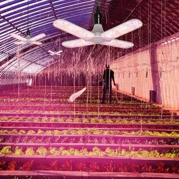 Светодиодный светильник для выращивания растений, складная конструкция, регулируемая на 90 градусов, универсальная головка лампы E27 для растений 20W