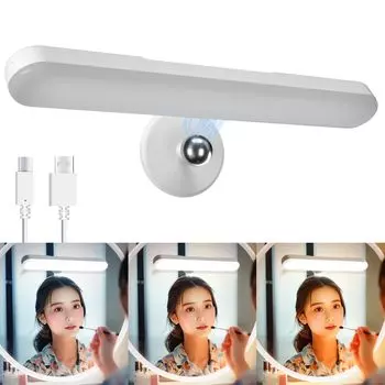 Светодиодный светильник для зеркала актрисы Dresser на 360 градусов, без конструкции, голливудский непрямой свет, свет, макияж, перезаряжаемый, затемнение, тонирование,