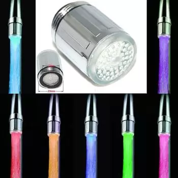 Светодиодный светильник, головка смесителя, меняющий цвет, датчик температуры, насадка для воды, кухонный кран