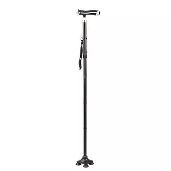 Светодиодный светильник из алюминиевого сплава, складные противоскользящие костыли для пожилых людей, трость с ручкой, трость