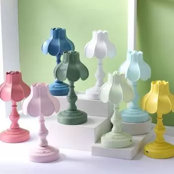 Светодиодный светильник Lotus USB в мини-форме, защита глаз, ретро, настольная ночная лампа для домашней кровати светло-зеленый