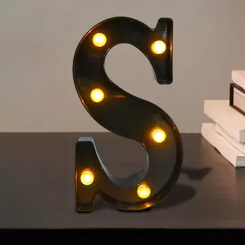 Светодиодный светильник Marquee Letter Light Black up Alphabet Sign для дня рождения, настенный домашний S 4.72x8.58x1.57inch