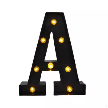 Светодиодный светильник Marquee Letter Light Lighted Black Up Alphabet Sign для украшения и декора B 6.26x8.58x1.57inch