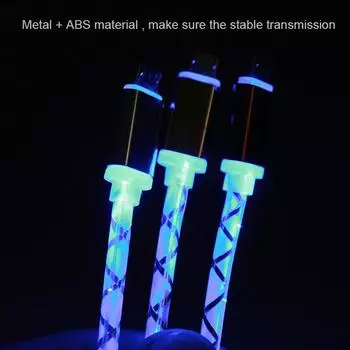 Светодиодный светильник Micro USB Зарядный кабель Шнур для быстрой зарядки для телефона Android зелёный