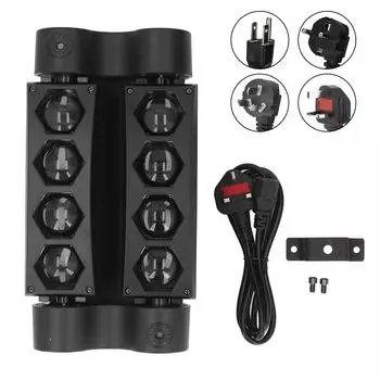 Светодиодный светильник-паук RGBW 8x3 Вт, движущаяся лампа с бусинами, 7/13 каналов, звуковая активация, управление DMX512 для St. US Plug