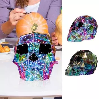 Светодиодный светильник Радужный череп Готические лампы Декор на Хэллоуин Светодиодный череп Красочный ночной светильник Освещение на Хэллоуин Креативное долговечное