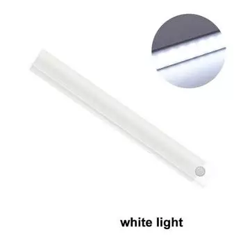 Светодиодный светильник с датчиком движения для шкафа, перезаряжаемый через USB светодиодный ночник, светильник для лестницы, шкафа, проход для комнаты, освещение шкафа 10CM белый