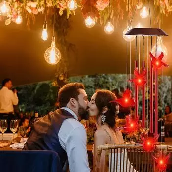 Светодиодный светильник с меняющимся цветом на солнечной батарее, 6 бутылок с изображением колибри и бабочек, водонепроницаемый светильник для украшения патио и сада Black Shell