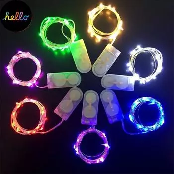 Светодиодный светильник Starry String Light 2M Светодиодный медный провод с питанием от батареи для рождественской свадьбы 1m красный