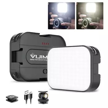 Светодиодный светильник Ulanzi для видеосъемки, перезаряжаемый, 2000 мАч, компактный, вращающийся, цветовая температура, с 4 холодными башмаками, сверхвысокая яркость