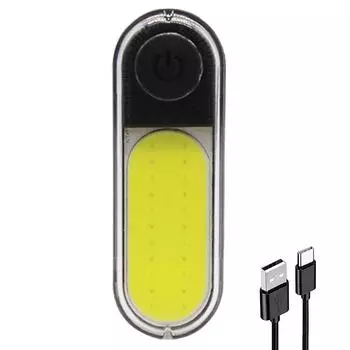 Светодиодный светодиодный фонарь COB для велосипеда 300 лм, мини-фонари для велосипеда, 6 режимов, ночное предупреждение