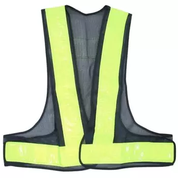 Светодиодный светоотражающий жилет безопасности темно-синего цвета x обычного типа [Takagi], водонепроницаемый, желтый,