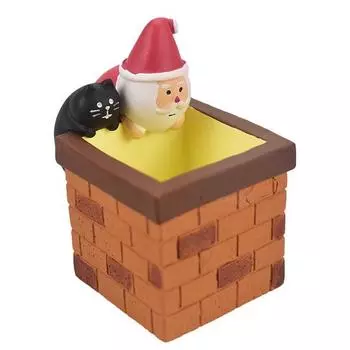 Светодиодный светящийся магнит на холодильник-пирамидку, светящийся подвижный рождественский Санта-Клаус, черный кот, камин, пирамидка, украшение для холодильника со светом 1 Set