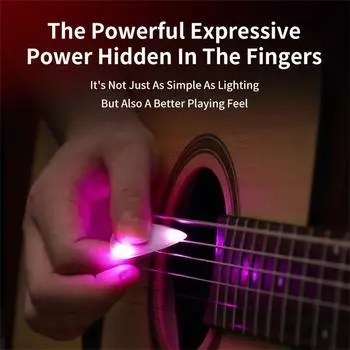 Светодиодный светящийся медиатор Miwayer - электрогитарные медиаторы из ABS с трехцветной подсветкой (Белый/Зеленый/Фиолетовый) фиолетовый